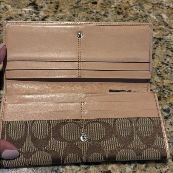 Coach Legacy Signature Wallet (Tan Canvas and Leather) - Picture 8 of 13